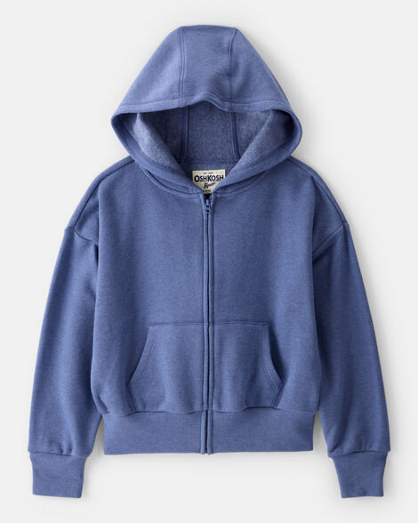 Girls DayDream Fleece Long-Sleeve Hooded Zip-Up Jacket - Blue