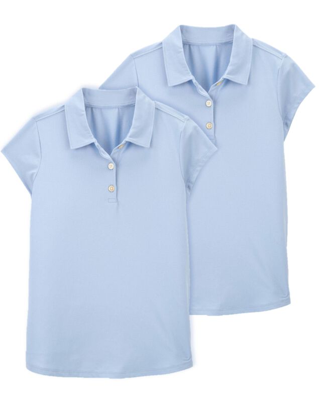 Product image 1 of Kid 2-Pack Uniform Polos in Active Mesh
