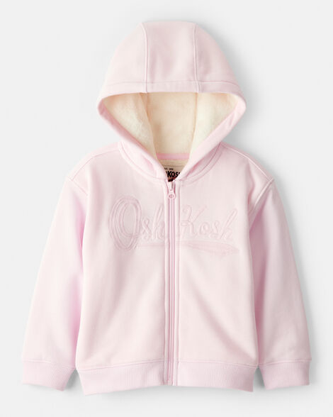 Toddler Girl Hooded Zip-Up Jacket - Pink