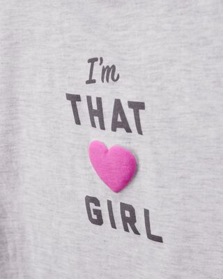 Product image 2 of Kid I'm That Girl Short-Sleeve Graphic Tee - Grey