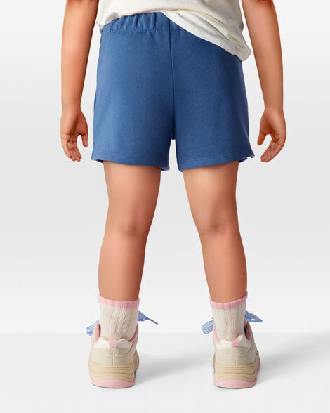 Product image 3 of Toddler Girl Pull-On French Terry Shorts - Blue