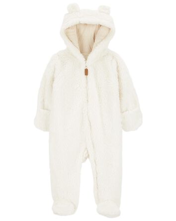 Baby Hooded Sherpa Jumpsuit