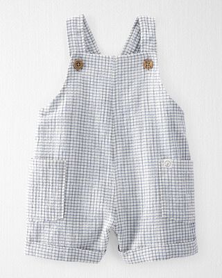 Product image 1 of Baby Organic Cotton Checkered-Print Shortalls