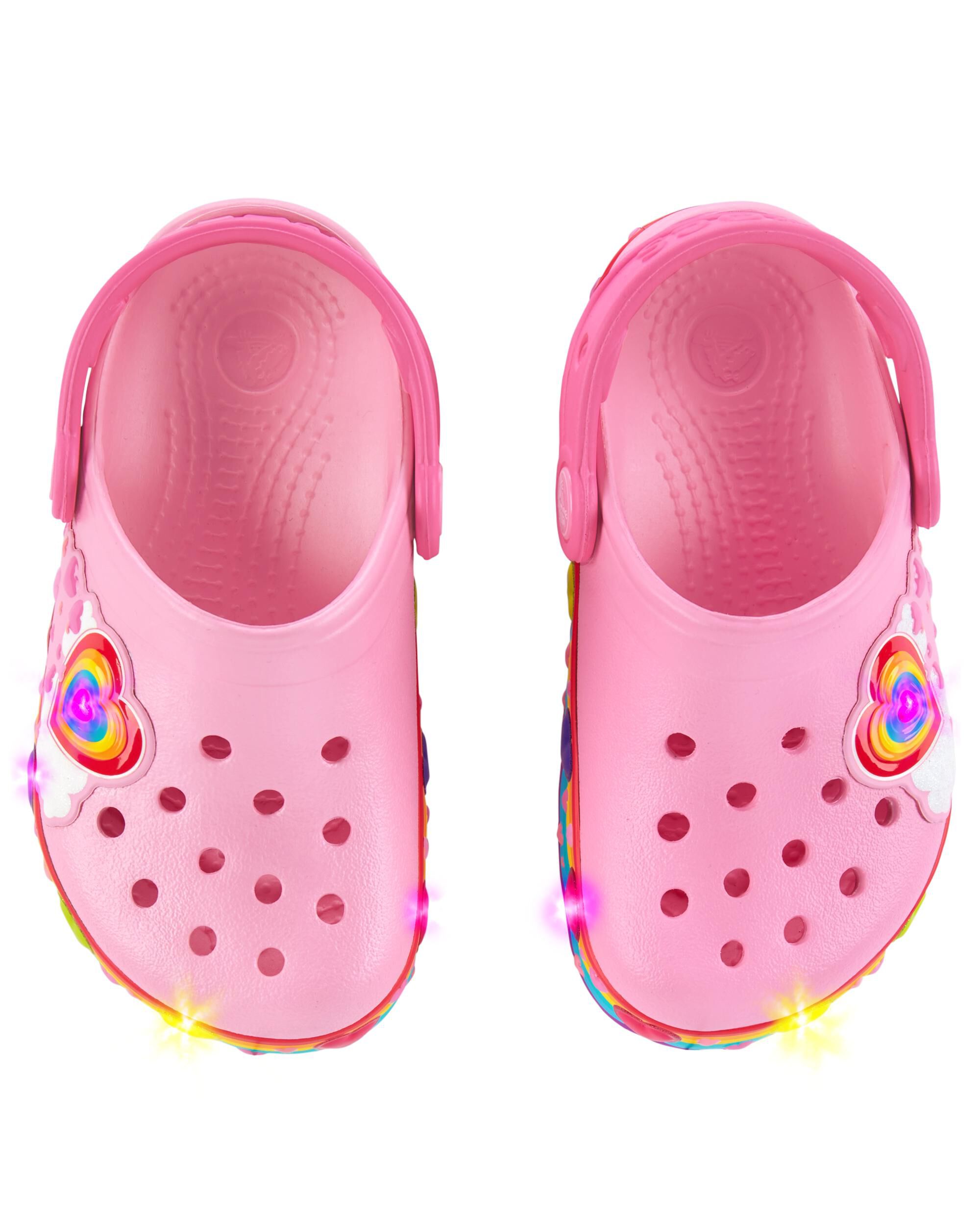 light rainbow crocs