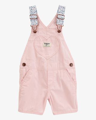 Product image 1 of Baby Heart Woven Shortalls - Pink