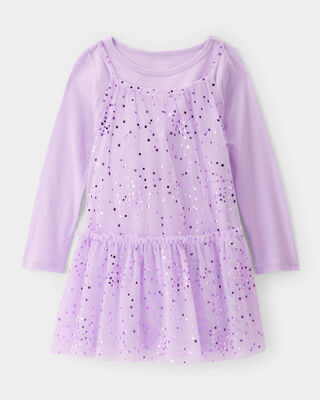 Product image 1 of Toddler Girl Star Princess Tulle Dress - Purple