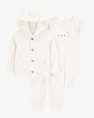 Product image 1 of Baby 3-Piece Chick Little Cardigan Set - Ivory