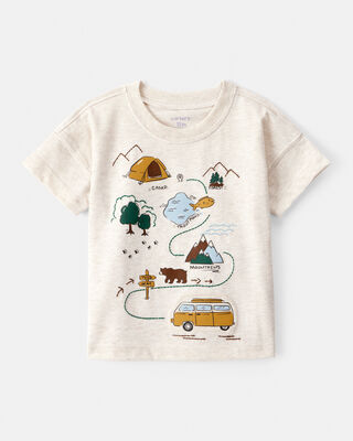 Product image 1 of Baby Boy Camping Short-Sleeve Graphic Tee - Ivory