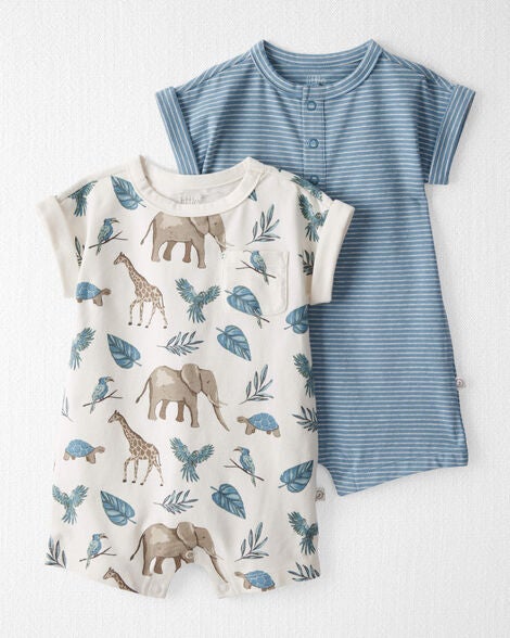  Product image 1 of Baby 2-Pack Organic Cotton Rompers