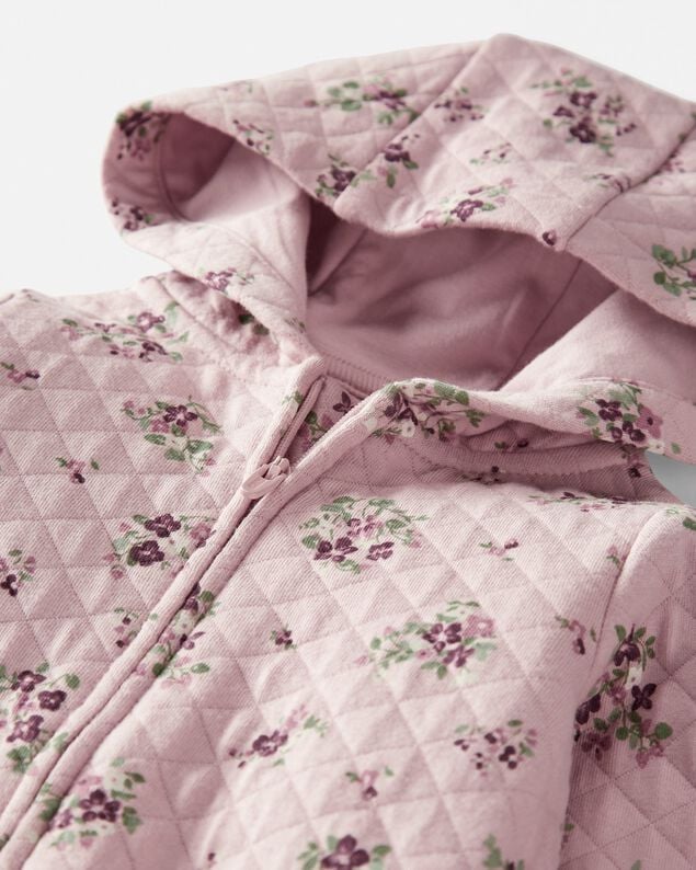 Product image 2 of Baby Quilted Double Knit Floral Pram Made with Organic Cotton