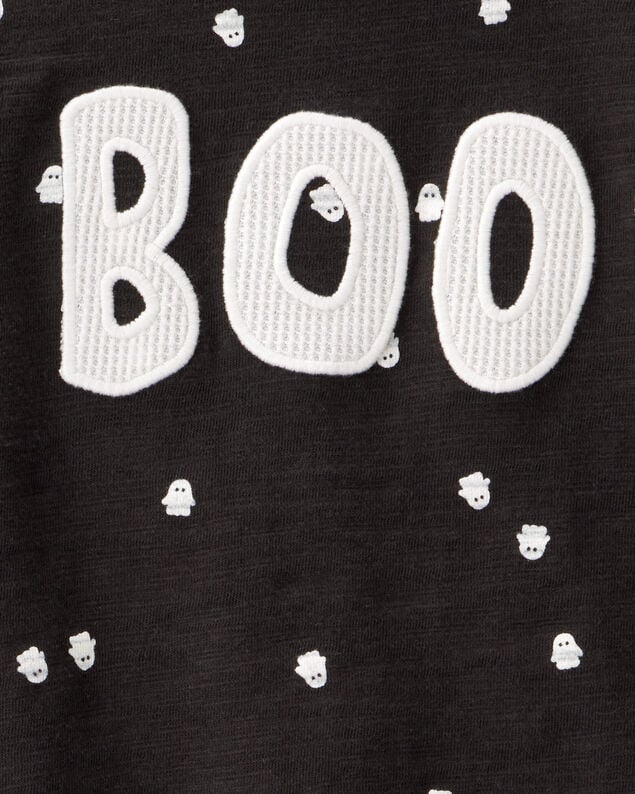 Product image 2 of Baby 2-Piece Ghost Print Halloween Outfit Set - Black