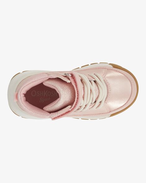  Product image 4 of Kid Metallic Pink Lace-Up Boots