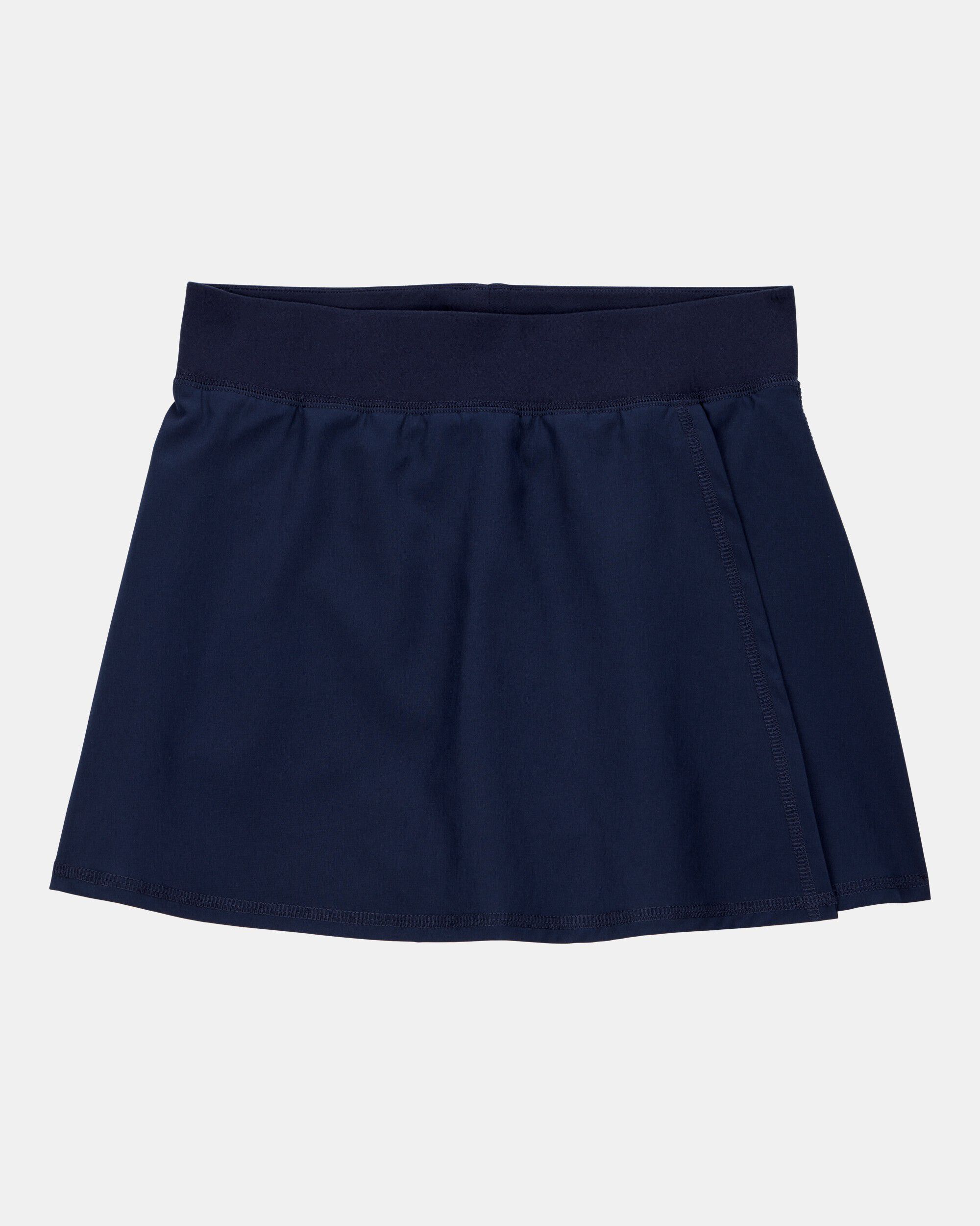 Girls Active Stretch Uniform Skort - Navy