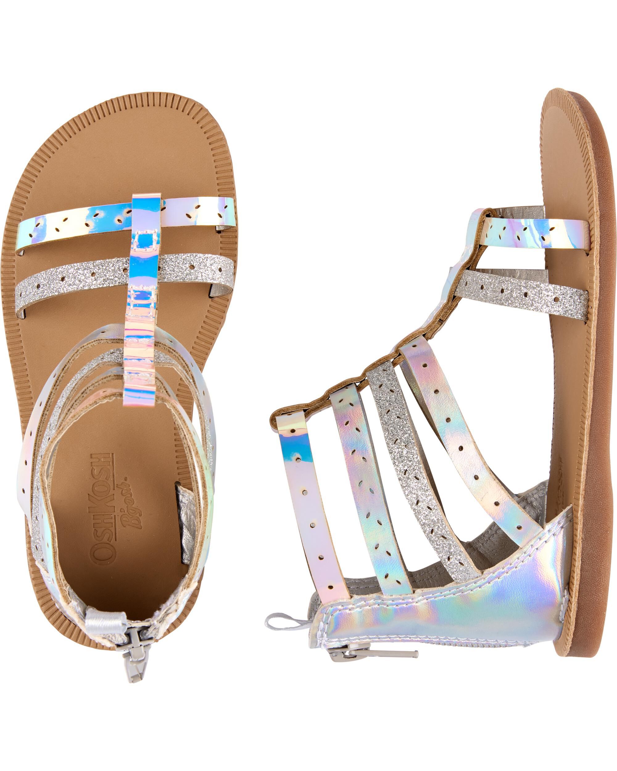 holographic gladiator sandals