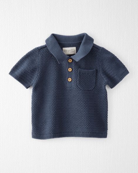  Product image 1 of Baby Organic Cotton Sweater Knit Polo