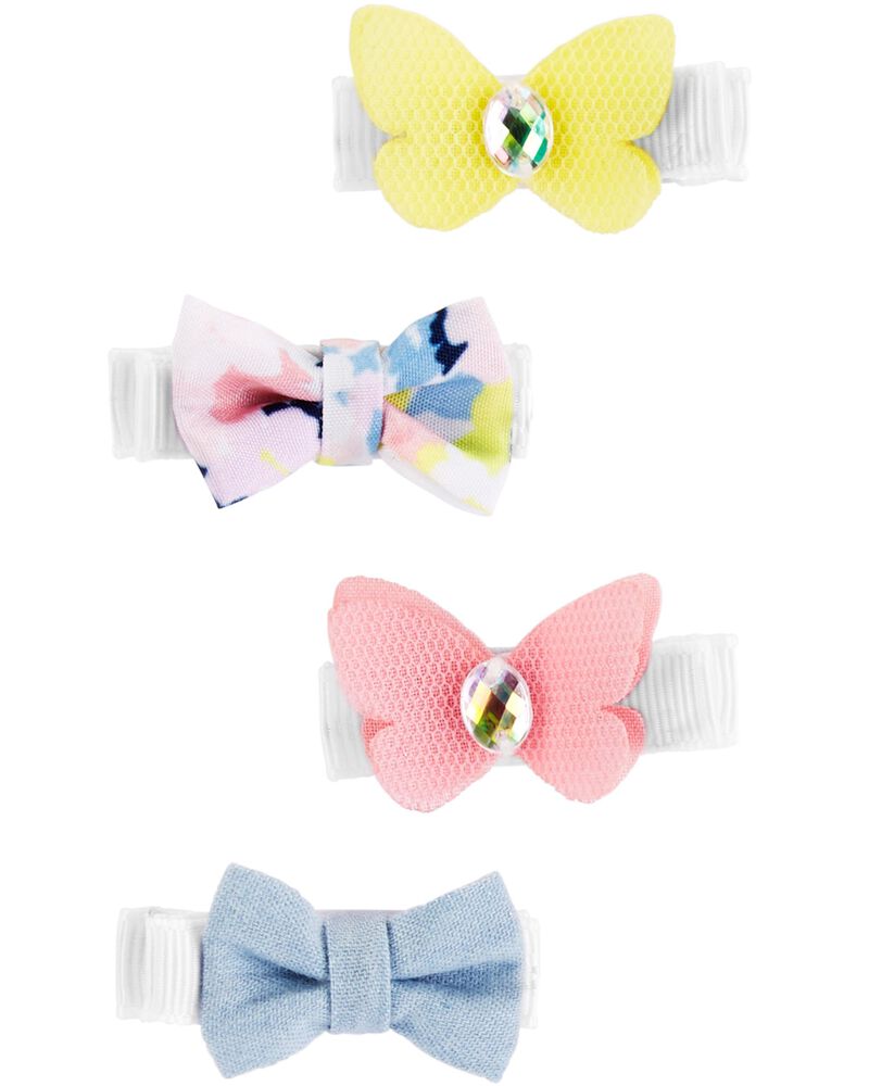 4 Pack Mini Bow Hair Clips Carters Com