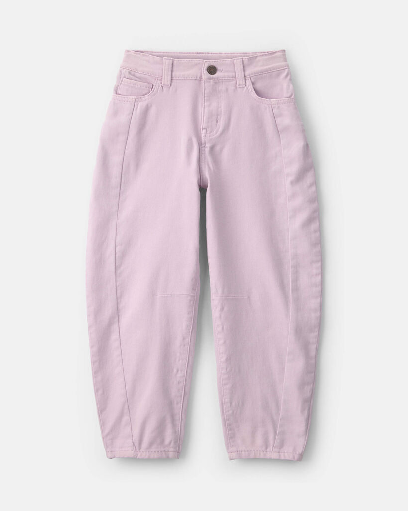 OshKosh B'gosh Girls Teddy Fleece Denim Barrel Jeans 10 Purple