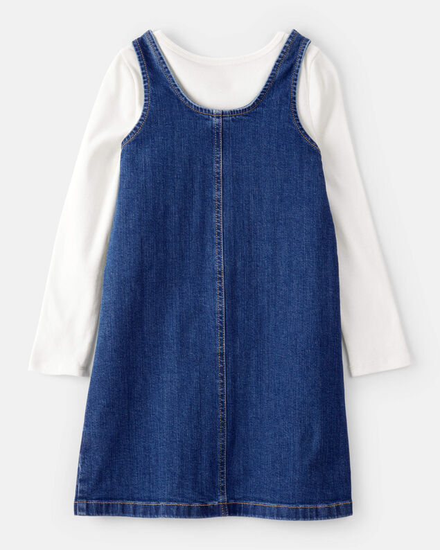 Product image 2 of Girls 2-Piece Denim Long-Sleeve Dress Set 