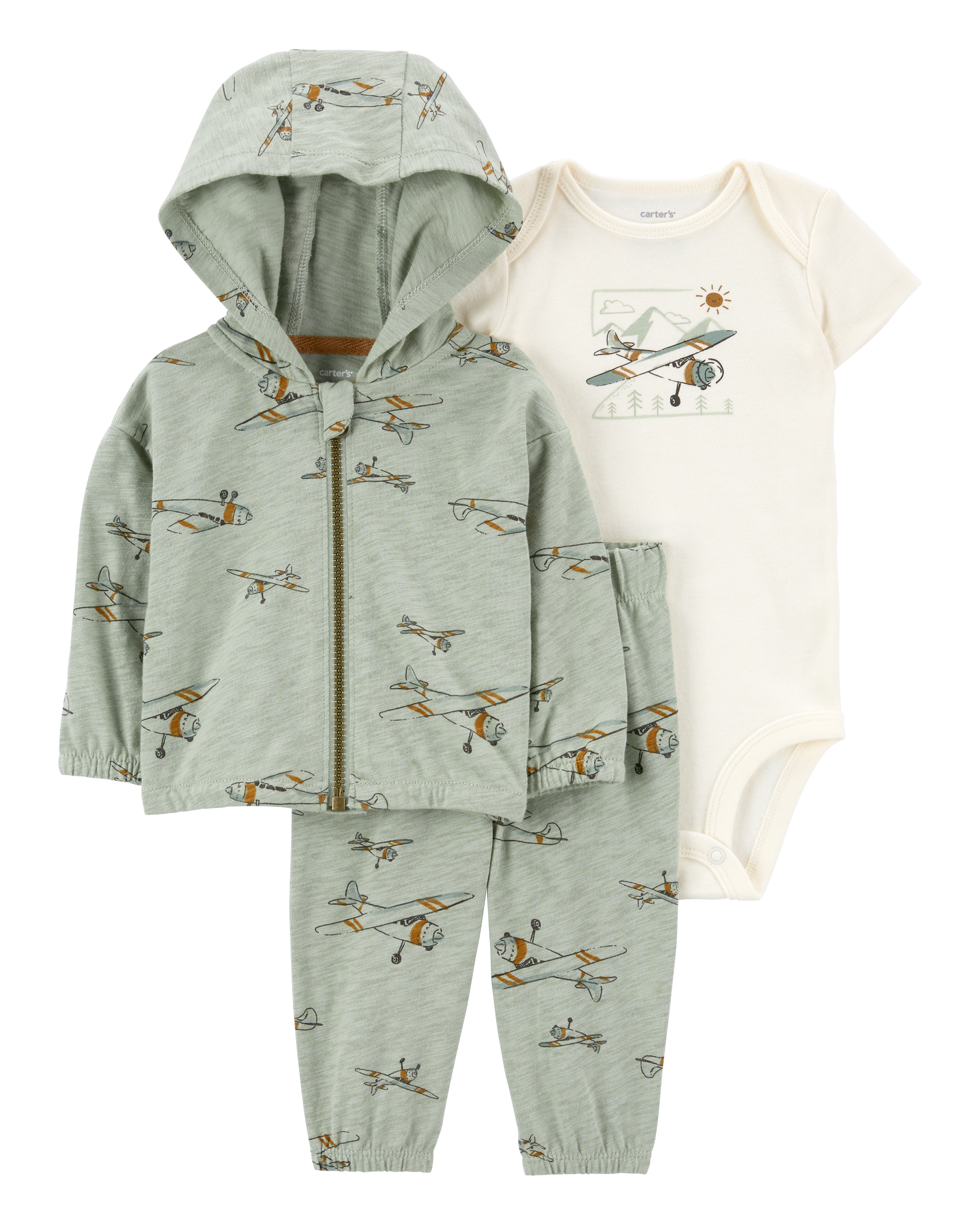 Baby 3-Piece Airplane Little Jacket Set