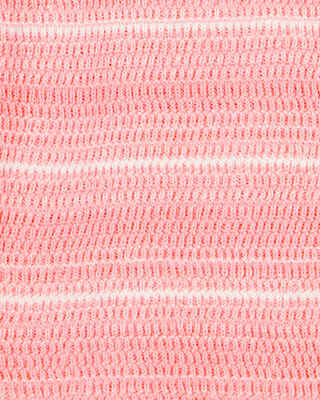 Product image 2 of Kid Striped Sweater Knit Romper - Orange