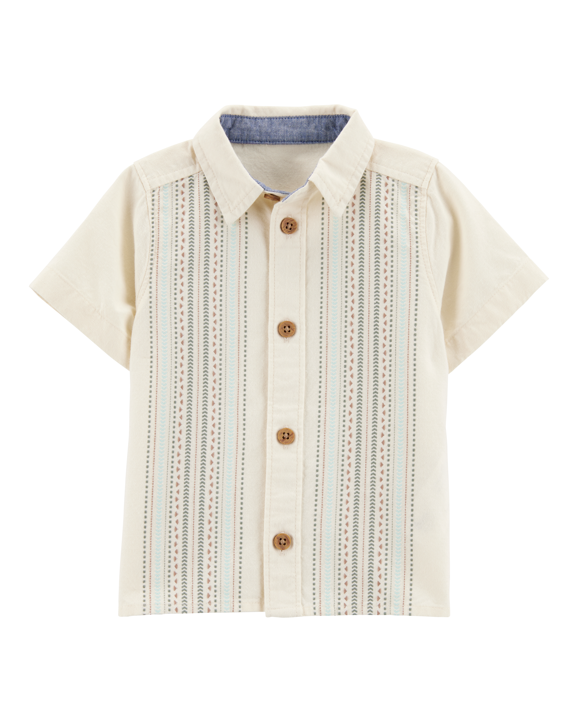 Baby Geometric Print Button-Front Shirt