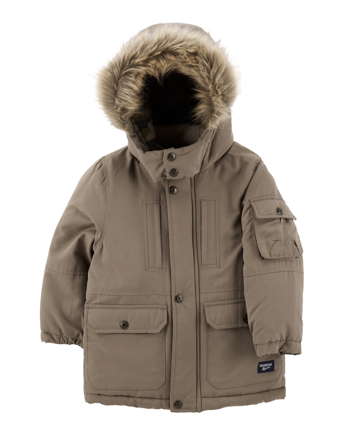 Baby Fleece-Lined Midweight Jacket with Faux Fur - OshKosh