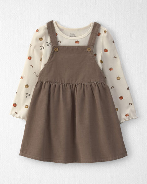 Toddler Girl 2-Piece Organic Cotton Corduroy Jumper Set