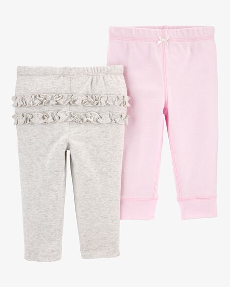  Product image 1 of Baby 2-Pack Ruffle-Detail Cotton Pants