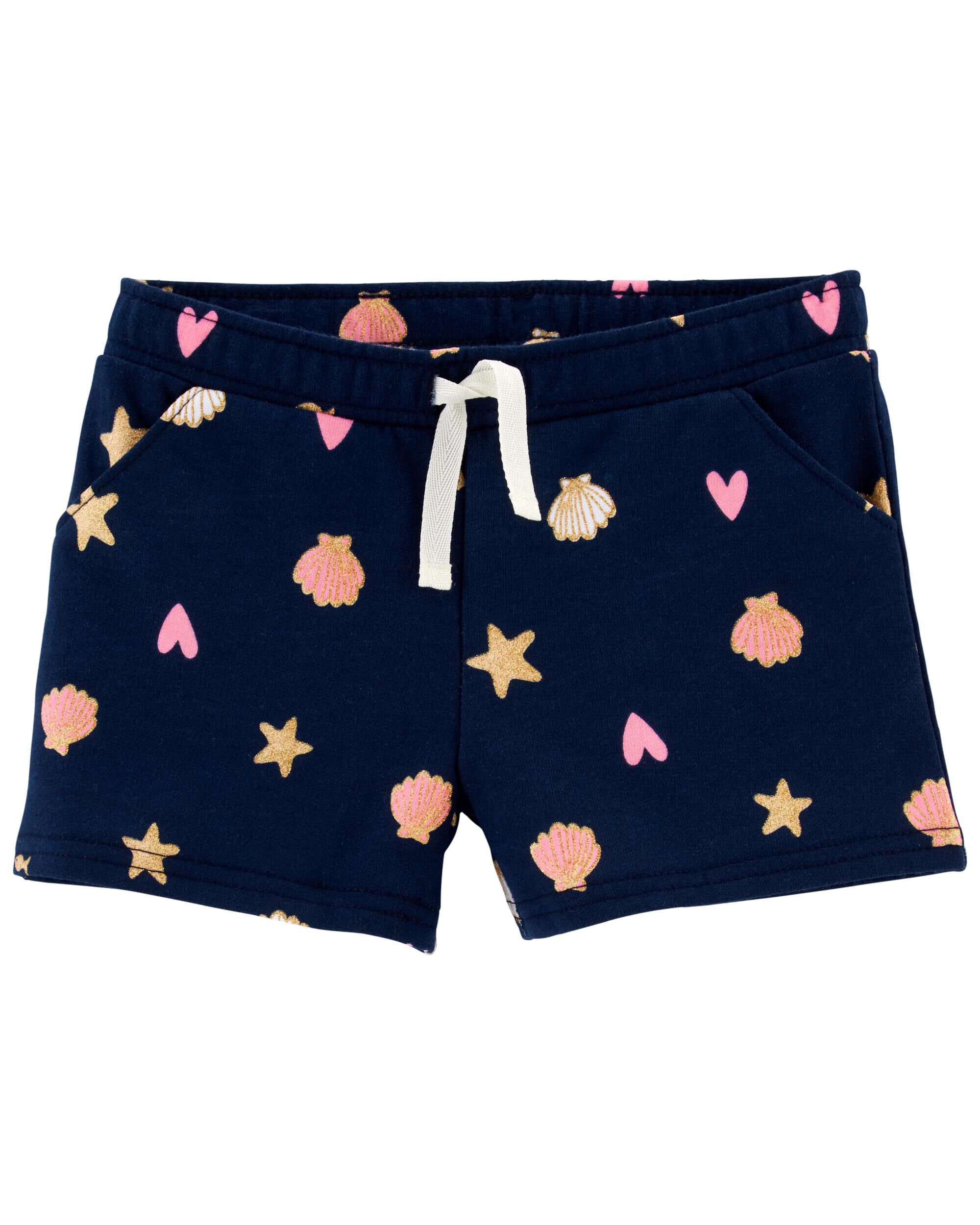 *CLEARANCE* Seashell Pull-On French Terry Shorts