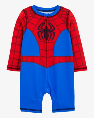 Product image 1 of Baby Marvel™ Spider-Man 1-Piece Rashguard Swimsuit - Blue/Red