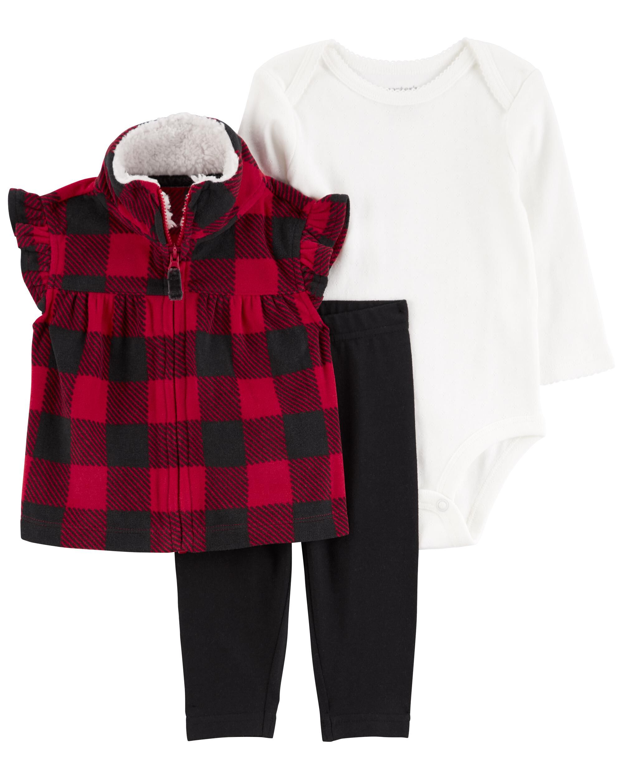 Baby boy buffalo plaid vest sale