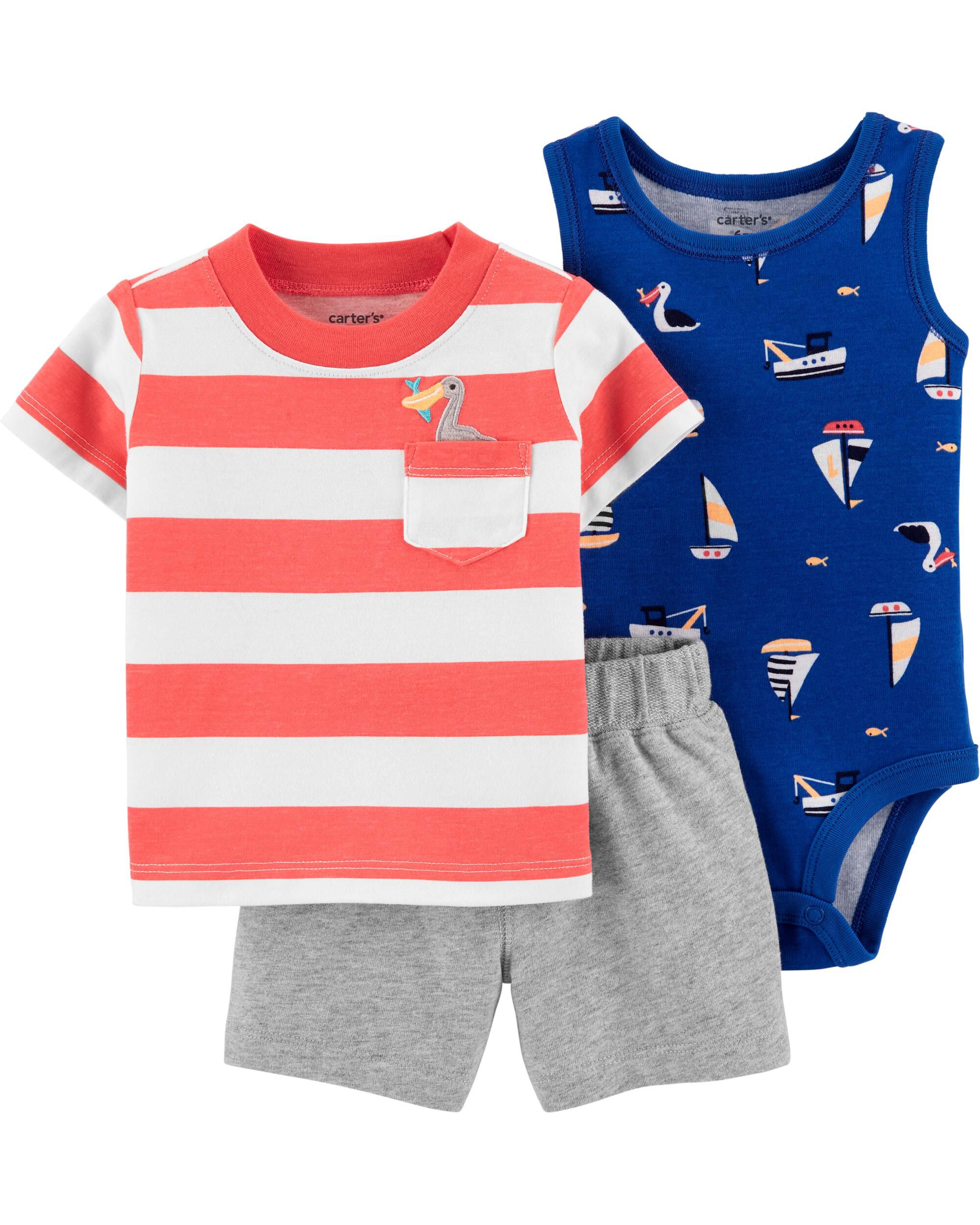 *CLEARANCE* 3-Piece Beach Little Short Set