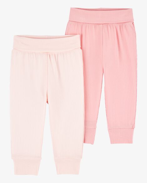  Product image 1 of Baby 2-Pack PurelySoft Pull-On Pants - Pink