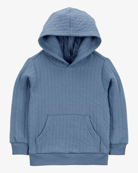 Product image 1 of Baby Hooded Quilted Pullover - Blue