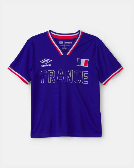 kid umbro france soccer jersey - blue