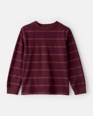 Boys Striped Long-Sleeve Tee - Green