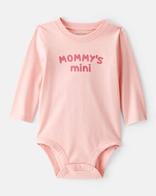 Baby Girl Snuggle Weather Long-Sleeve Graphic Bodysuit - Blue