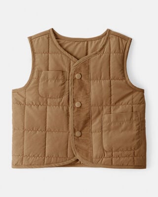 Product image 1 of Baby Boy Sleeveless Puffer Vest - Brown