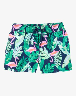 Product image 2 of Baby 2-Piece Tropical Flamingo Rashguard & Swim Trunk Set