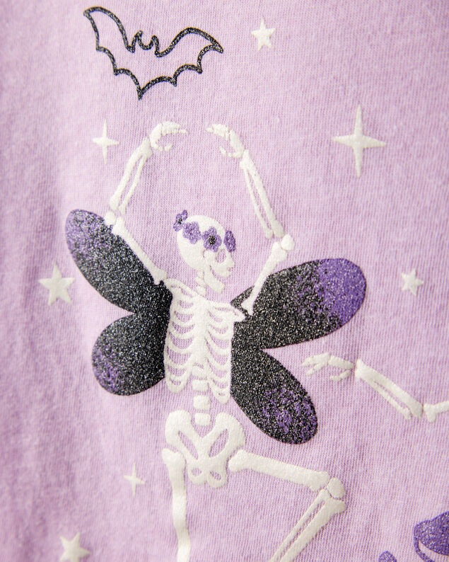 Product image 2 of Girls Skeleton Long-Sleeve Graphic Tee - Purple