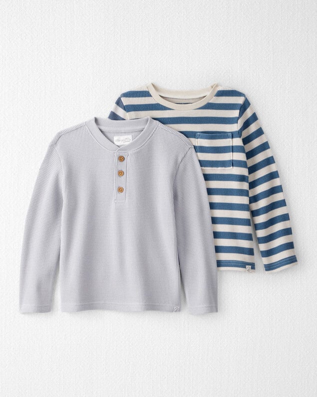 Product image 1 of Toddler Boy 2-Pack Waffle Knit Long-Sleeve Tees Made with Organic Cotton