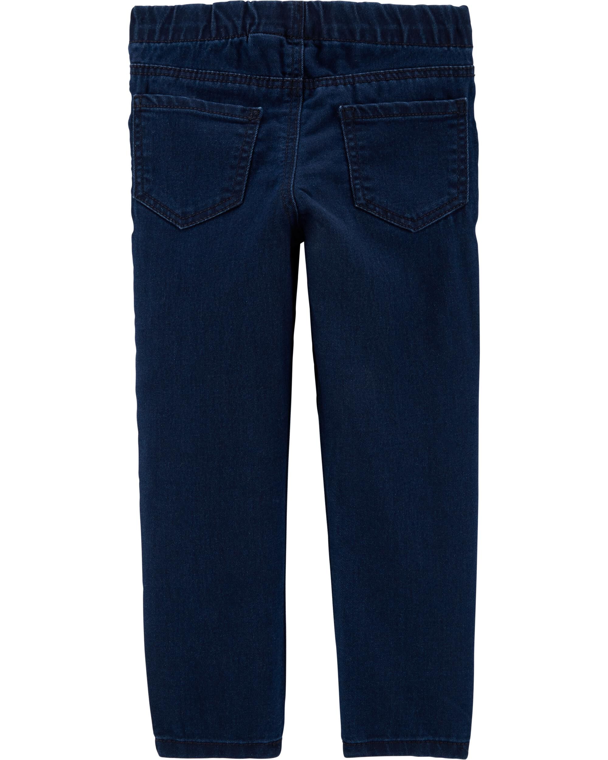 Toddler Dark Wash Elastic-Waist Jeggings