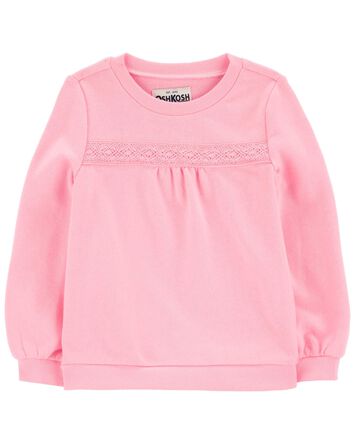 Toddler French Terry Eyelet Pullover