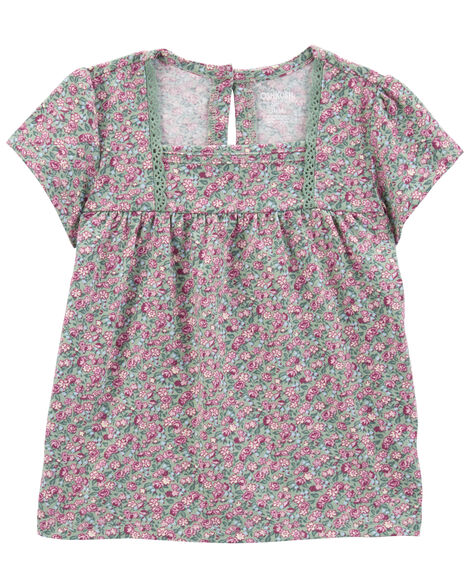Product image 1 of Toddler Floral Print Crochet Top