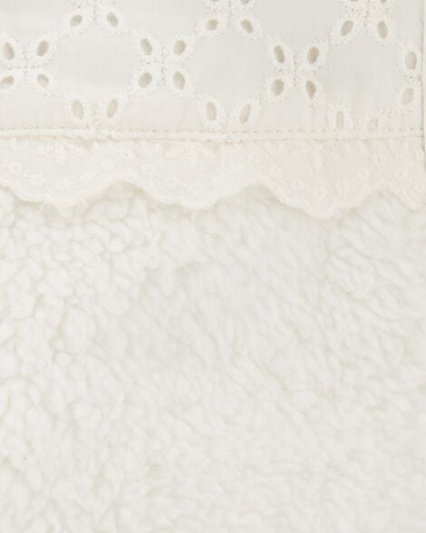  Product image 3 of Baby Crochet Sherpa Jacket - Cream