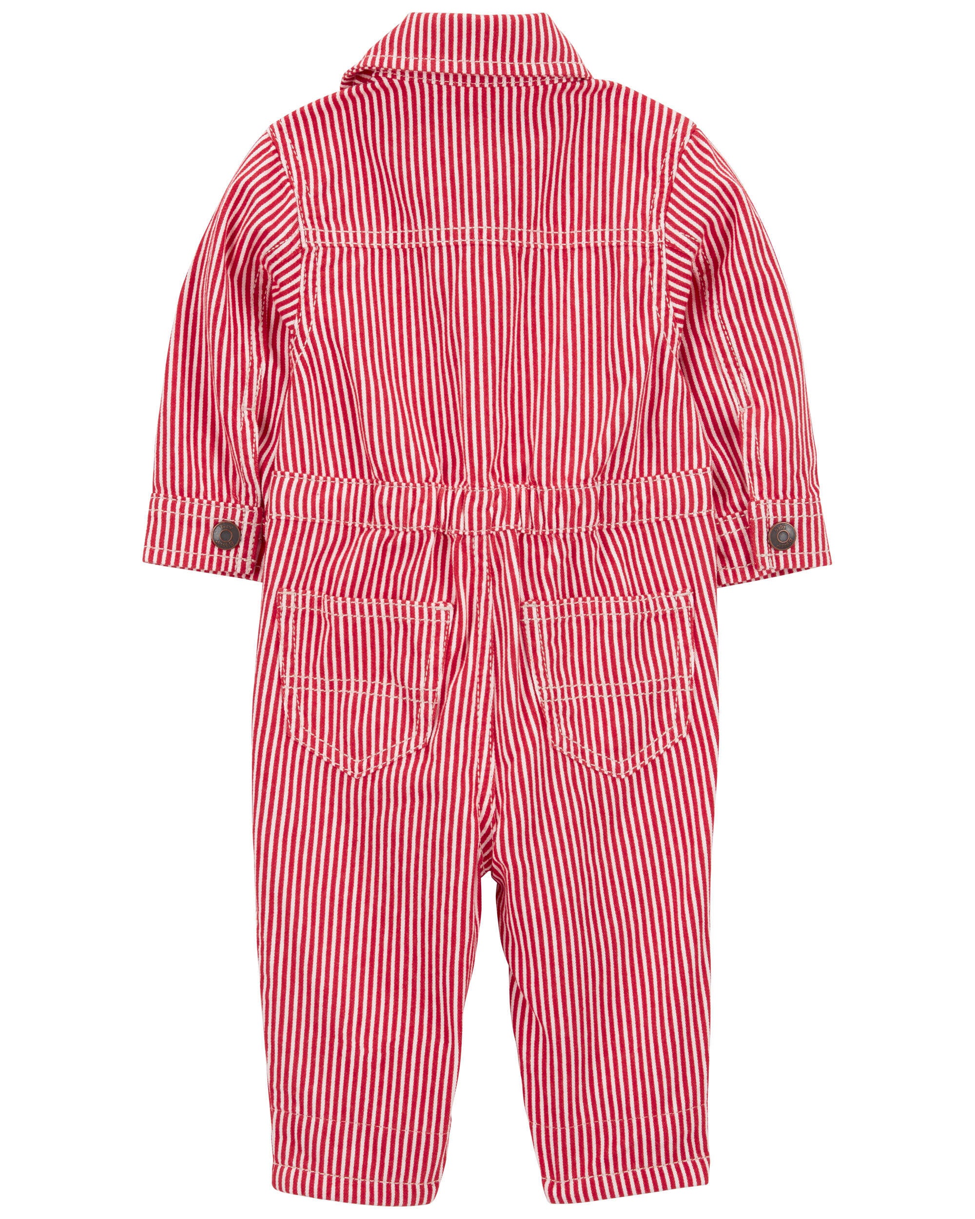 Baby Striped Button Front Jumpsuit OshKosh Carter s