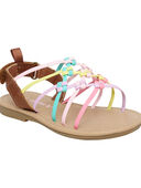 Multi - Toddler Rainbow Strap Sandals, Selected