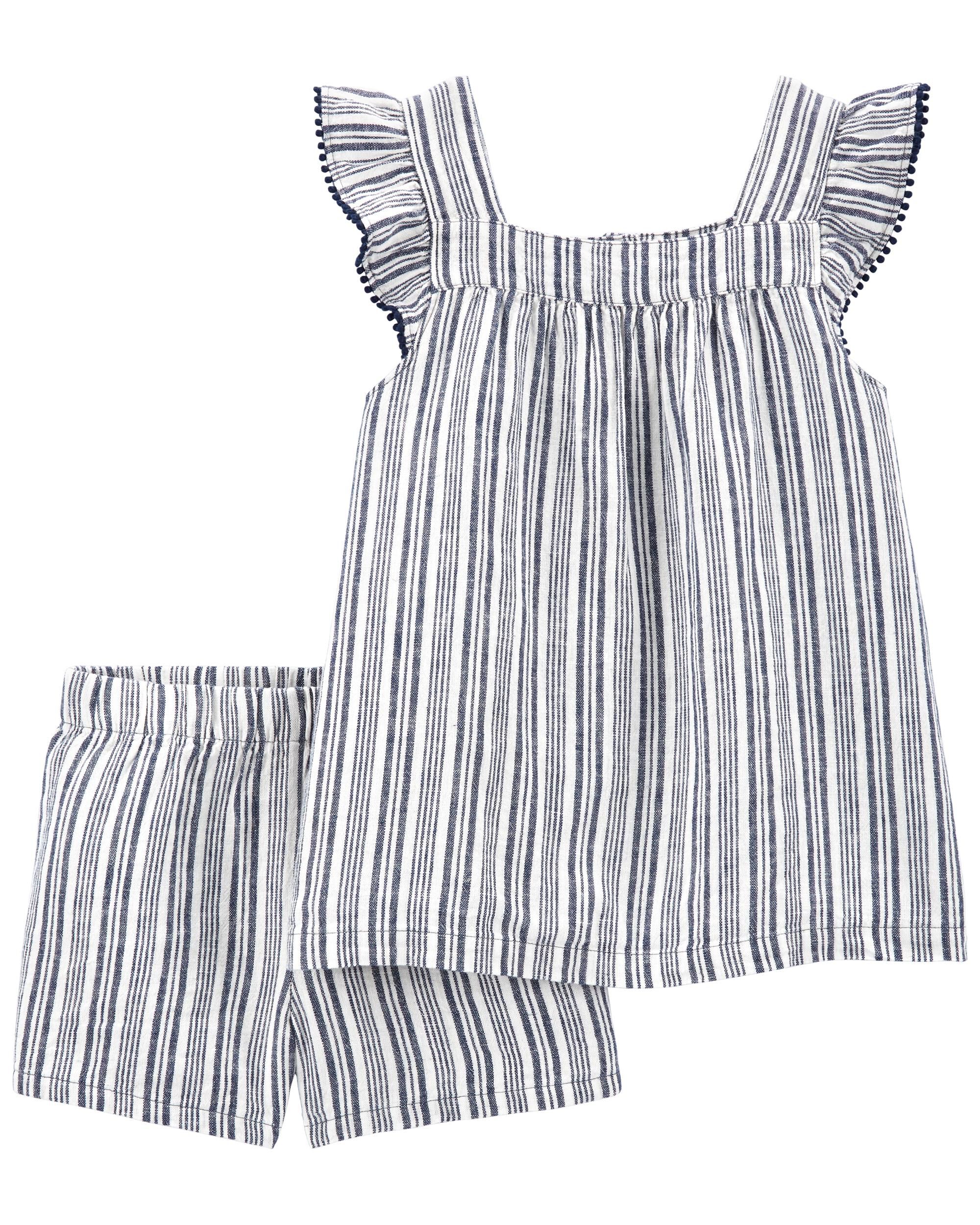 *DOORBUSTER* 2-Piece Striped Tee & Short Set