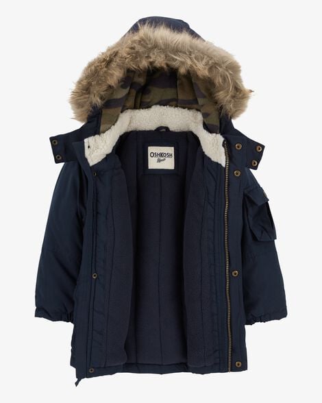  Product image 2 of Baby Fleece-Lined Midweight Jacket with Faux Fur