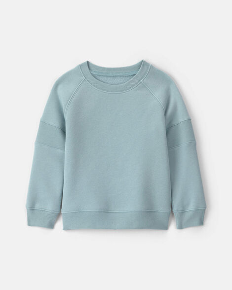 toddler boy fleece pullover sweatshirt - aqua